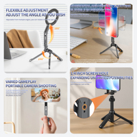 Support de tableau de bord flexible, support magnétique pliable portable pour smartphone, trépied en alliage d'aluminium pour téléphones mobiles, support portable