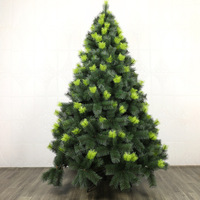 Grand sapin de Noël artificiel vert en PVC dense, décoration de fête pour salle de réception, atrium d'entreprise et scène festive