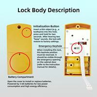 Cerradura RFID para Gabinetes HF225SDN con Llave Impermeable y Desbloqueo Rápido para Gimnasios, Saunas, Spas, Centros de Baño y Casilleros Públicos