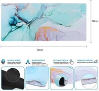 Tapis de souris en caoutchouc marbré personnalisé avec impression par transfert thermique pour la maison et le bureau