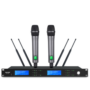 RAKAVA TR7200 UHF Wireless Handheld <b>Microphone</b> Rack Mount System For Stage Karaoke Performance - Product Image 1