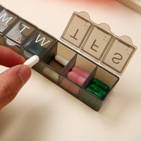 Pilulier hebdomadaire en plastique Offre Spéciale 7 compartiments planificateur de tablette Organisateur quotidien de tablette avec braille pour la vie quotidienne