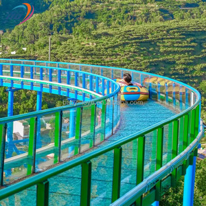 Parc d'attractions personnalisé manèges terrain de jeu aquatique toboggan pour enfants et adultes toboggan de parc aquatique extérieur toboggan tubulaire en verre - Product Image 4