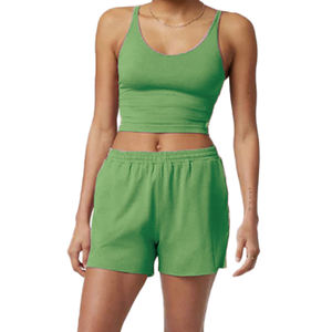 Haut court élégant à col en U haut confortable sans manches Gym soutien-gorge de base débardeur - Product Image 2