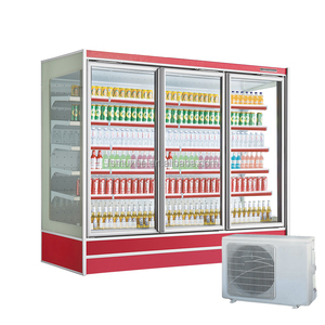 MUXUE Réfrigérateur vertical multipont de 1.2 mètres pour supermarché Réfrigérateur en verre pour lait sodas boissons fruits légumes à distance - Product Image 1