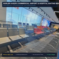 Banc d'attente robuste Wangzuo Industrial H-052PU pour usage commercial dans les aéroports, les hôpitaux, les cliniques, les banques et les hôtels, garantie de 10 ans