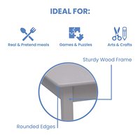 Ensemble de chaises de table en bois modernes et personnalisées pour enfants Nouveau modèle gris d'activité et d'étude pour salle à manger, cuisine, salon, fête