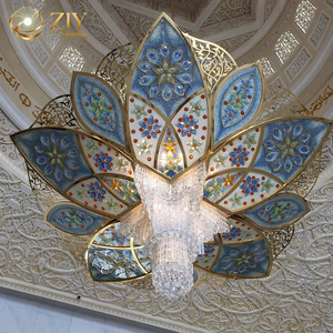 Lámpara de Techo de Cristal Islámica Personalizada Grande, Diseño de <span class=keywords><strong>Catedral</strong></span> para <span class=keywords><strong>Mezquita</strong></span> Grande - Product Image 1