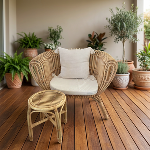 Dernier fauteuil en rotin naturel design, fauteuil de salon, vraies images de chaise en rotin - Product Image 2