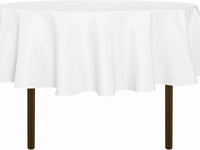 Nappe en polyester blanc uni Sancua, diamètre 60 pouces, 20-48 pouces |   Résistant à l'eau, anti-déversement, lavable, pour buffet de salle à manger