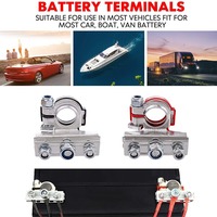 Connecteur de borne en cuivre étamé, bloc de distribution à 3 bornes 12V-24V, positif/négatif, rouge/noir, pour voiture, camion, camping-car, marine, usage intensif