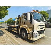 Camion de dépannage à plateau plat ISUZU GIGA 4x2 Diesel neuf avec grue pliante de 6,3T, capacité de remorquage et de récupération de 8 tonnes