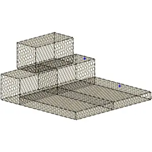 石ケージネット2x1x1m亜鉛メッキ蛇籠メッシュ重い六角形メッシュ土壌と水の損失を防ぐ工場卸売