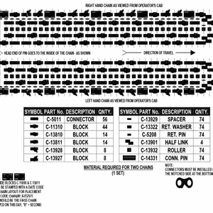 Chaînes de rechange haute résistance 7347-A pour décompacteurs miniers, assemblage de chaînes pour machines de mineuses de charbon à haute paroi - Product Image 1