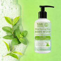 Gel douche corporel au thé vert à base de plantes VSIU Private Label - Nettoyage en profondeur, apaisant et hydratant pour les peaux normales/combinaison/sensibles