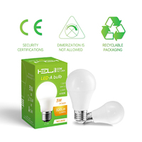 Bombilla LED de 3W, E27, 6500K, Alto CRI 80, Función de Memoria, Lámpara LED de Ahorro de Energía para Jardín (HELI 27 Años)