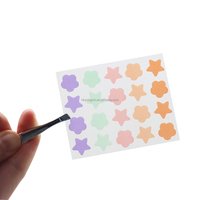 Patch anti-âge invisible en hydrocolloïde pour l'acné, avec micro-aiguilles, LED, boîte mignonne, rouleau étoile, étiquette personnalisée, marque privée