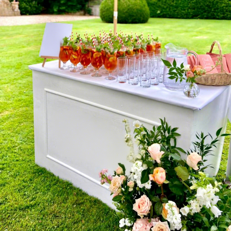 Custom Modern Elegant Wedding Reception Bar