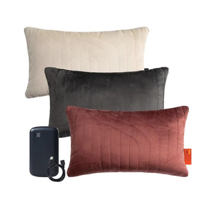 Zoned Heated Pillow Memory Foam USB Powered Seat <b>Cushion</b> Solid Color Set With Power Bank - Product Image 1