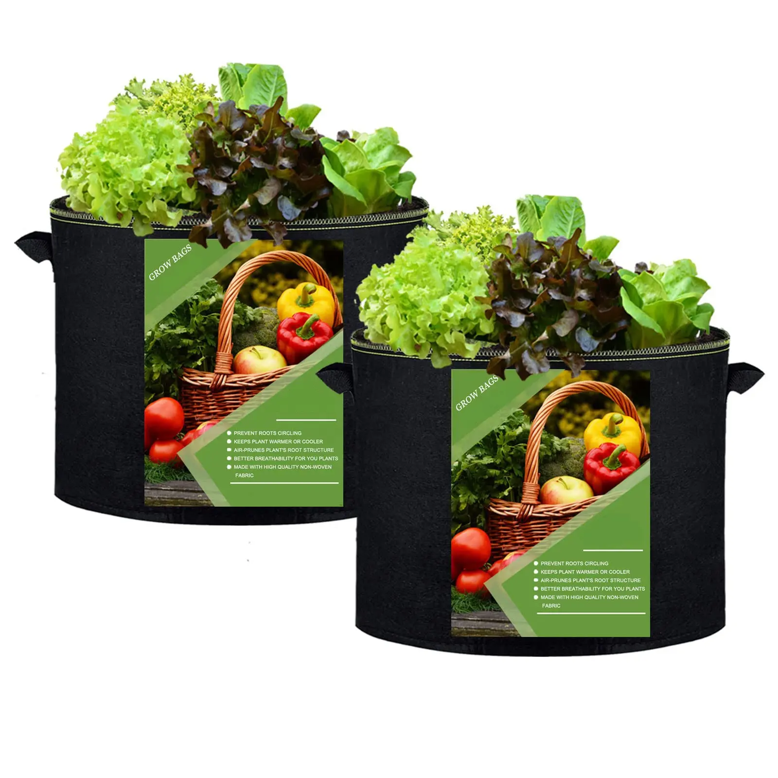Muestras gratis jardín plántulas tela macetas bolsas de cultivo de vivero 20 galones vegetales tela orgánica tomate patata bolsas de cultivo