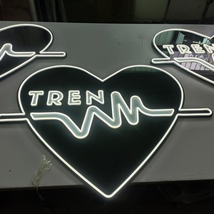 Enseigne néon <span class=keywords><strong>LED</strong></span> personnalisée à motif imprimé UV, lumière acrylique 3D extérieure pour entreprises, bars, hôpitaux, enseignes de mariage, garantie 3 ans - Product Image 5