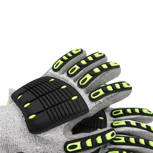 Tpr Glove PU Cut Resistant Anti Vibration Shock Proof TPR Mechanic Impact Gloves Anti Cut Gloves