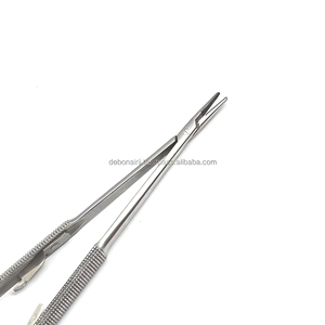 Porte-aiguille Castroviejo 7 pouces à pointe droite dentelée, instruments chirurgicaux personnalisés, fournisseur en gros - Product Image 4