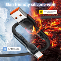 Kualitas Superlative 4.5 Silikon Cat Kuku Paduan Logam Antioksidan Tahan Karat Kabel Multifungsi USB Tipe-C Tipe-C 6A