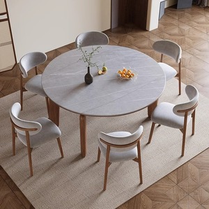 Shulin Furniture Nordic Style Solid <b>Wood</b> Oak Oval <b>Dining</b> <b>Table</b> With <b>Extendable</b> Design For Home <b>Dining</b> Room - Product Image 3