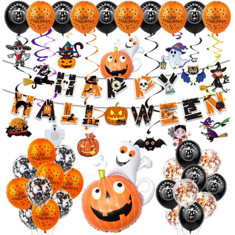 Happy Halloween Party Hanging Charm Pumpkin Balloon For Scene Home Office Decoration