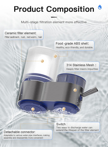 0.01 Micron siêu lọc màng vòi nước gắn máy lọc nước hoạt động Hộp mực carbon gia đình nhà bếp lọc nước tự nhiên - Product Image 5