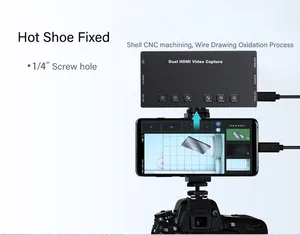 Tarjeta de captura de vídeo 4k, dispositivo de 60fps, canales duales, conmutador de vídeo, tarjeta de captura para transmisión en vivo