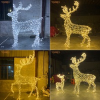 TOPREX Grande Luce LED 3D a Forma di Renna per Viali Pedonali, Piazze Cittadine, Mercati Natalizi, Eventi Festivi, Esposizioni Emblematiche - Esperto