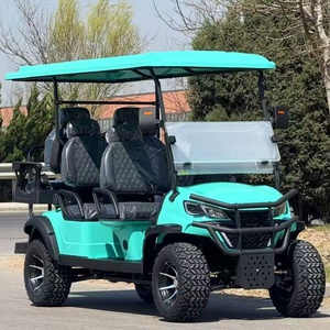 En dayanıklı 4 koltuk elektrikli Golf arabası sokak yasal Golf arabası s 48/60V siyah Off-road 4 tekerlekli araç satılık - Product Image 6