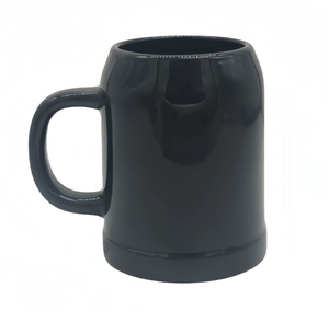 Mug à bière en céramique noire personnalisé avec logo, mug uni vierge pour cadeaux promotionnels et publicité - Product Image 3