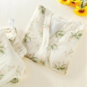 Maternity Cotton Pajama Set with Chest Pad Moon Print Nursing Sleepwear Spring Summer Postpartum Loungewear - Product Image 2