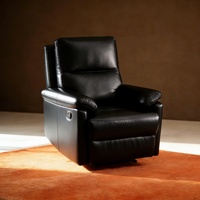 Fauteuil inclinable manuel en cuir rembourré, confort ergonomique, pour cinéma maison, mobilier de salon individuel, garantie 5 ans