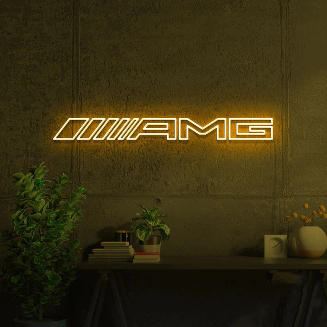 AMG Neon Sign for Wall Decor  Custom Letter Neon Sign Personal Led Neon Sign for Room