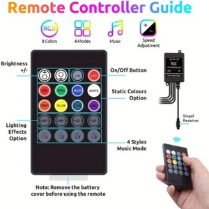 Bande lumineuse néon pour dessous <span class=keywords><strong>de</strong></span> voiture, RGB 8 couleurs, mode musique, avec télécommande par application, pour toutes les voitures - Product Image 4
