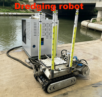 Robot de nettoyage de boue sous-marine pour bassin et réservoir, robot de dragage télécommandé à chenilles submersibles
