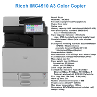 Impresora Láser Ricoh Aficio IMC4510 A3 A4, Fotocopiadora Pequeña, Nueva, Fotocopiadoras Ricoh, Impresora a Color Ricoh 45 ppm