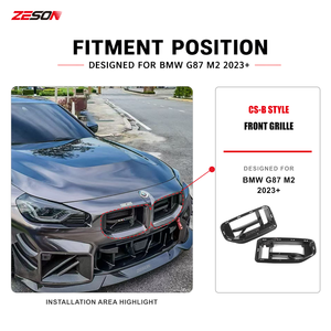 Calandre avant en fibre de carbone sèche style CS-B pour <span class=keywords><strong>BMW</strong></span> M2 G87 Coupé 2023+ - Product Image 5