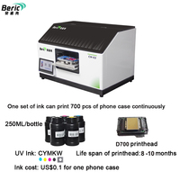 Imprimante UV personnalisée avec tête DX7, automatique, neuve, pour utilisation sur support plat sur les coques de téléphone et les batteries externes, pour les petits accessoires de téléphone