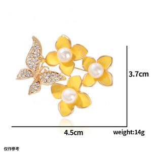 Broche de Perlas de Agua Dulce con Baño de Oro, Broches de Aleación para Uso Diario, Regalo para Mujeres, Compromiso, Boda, Fiesta - Product Image 3