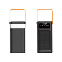 Batterie externe solaire haute capacité 50000 mAh avec écran LED, charge rapide Micro USB et Type-C