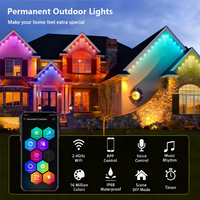 Guirlande lumineuse LED 4M 12V AC pour décoration extérieure, colorée, permanente, IP44, rechargeable, certifiée CUL, garantie 1 an