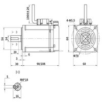 Ensemble de moteur sans balais 220V 400W HS60 avec réducteur de vitesse PLF60 et Kits de moteur à engrenage planétaire de régulateur de vitesse pour gril