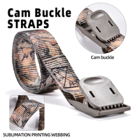 Sangles de sentier Sangle en polyester Faune Alligator 25mm Boucle à came Sangle d'arrimage de montage pour la chasse