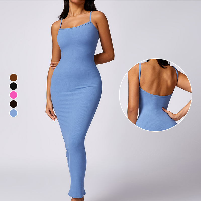 Women's Dance Breathable Four-Way Stretch Quick Dry One-piece Sportswear Outdoor Running Fitness Yoga Dress