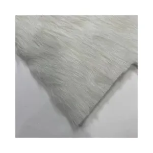 Top sell regular booking white color winter rabbit hair fabric abroad function winter fabrics for clothing and hometextile